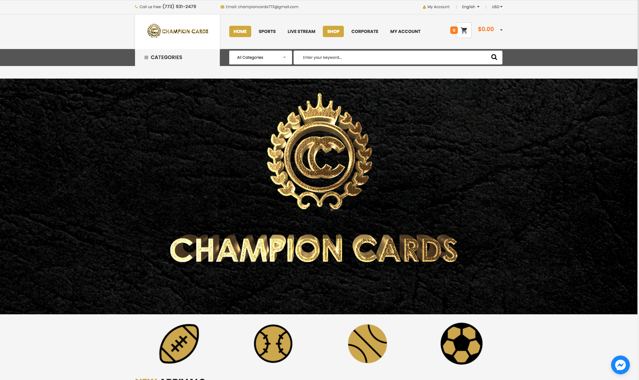Champion Cards Website